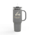 40oz Insulated Travel Mug — Psalm 118:11 Faith & Strength Tumbler